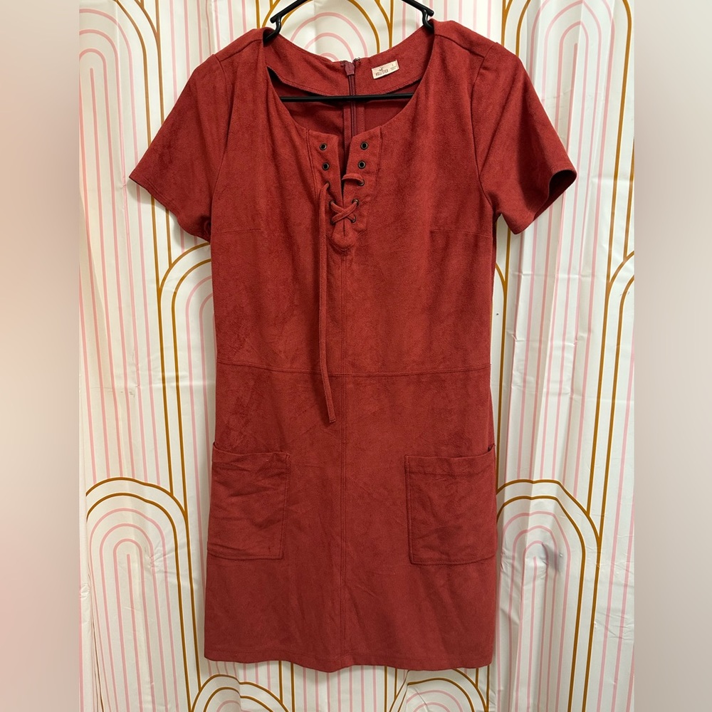 Suede mini dress
